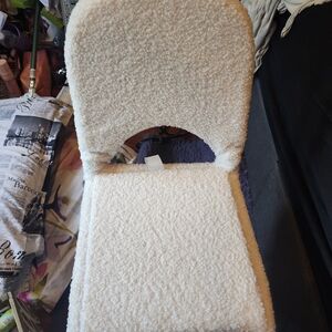 Cozy Sherpa Storage Chair - Cream